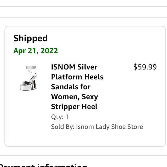 Silver Platform Heels - Picture 2 of 8